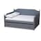 Baxton Studio Millie Cottage Farmhouse Grey Finished Wood Full Size Daybed with Trundle 179-11168-Zoro - alternate 1